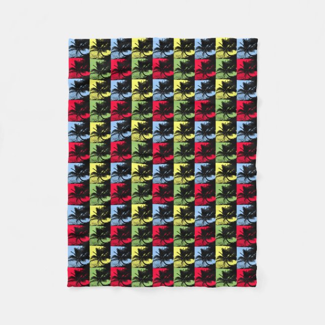 Couverture Polaire Motif Palm Trees (Devant)