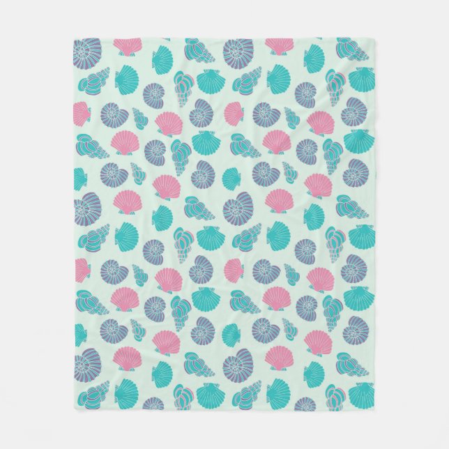 Couverture Polaire Motif Pastel Seashell 1 (Devant)