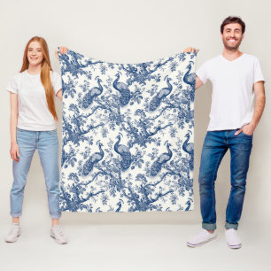 Couverture Polaire Motif Peacock Toile France