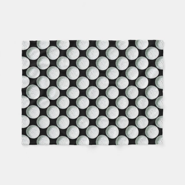 Couverture Polaire Motif peint de boule de golf (Devant (Horizontal))