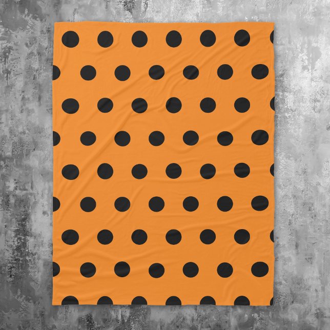 Couverture Polaire Motif Pois orange (Créateur téléchargé)