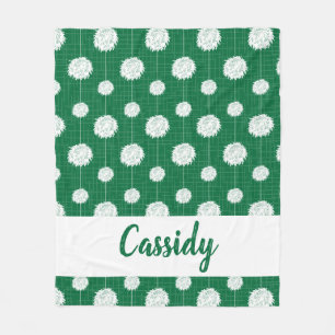 Couverture Polaire Motif Pom Pom Pom-pom girl vert