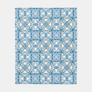 Couverture Polaire Motif portugais de tuile