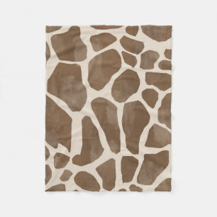 Couverture Polaire Motif Poster de animal de Giraffe d'aquarelle