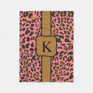 Couverture Polaire Motif Poster de animal Leopard Jaguar personnalisé