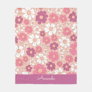 Couverture Polaire Motif pourpre et broussailleux