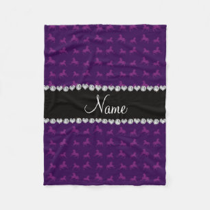 Couverture Polaire Motif pourpre nommé personnalisé de cheval