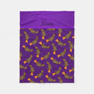 Couverture Polaire Motif pourpre nommé personnalisé d'ornithorynque