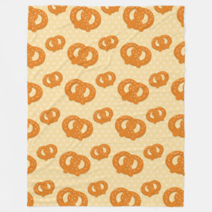 Couverture Polaire Motif Pretzel Amusants & Savoureux Snack Design