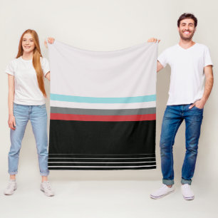 Couverture Polaire Motif rayé coloré moderne