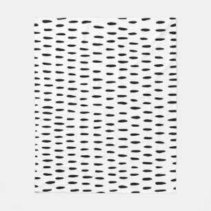 Couverture Polaire Motif rayé noir et blanc : dessiné à la main