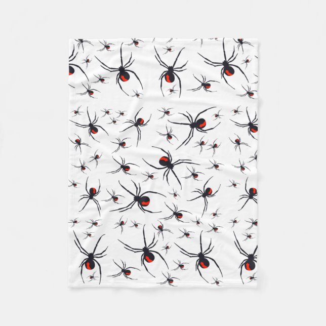 Couverture Polaire Motif Red & Black Spider (Devant)