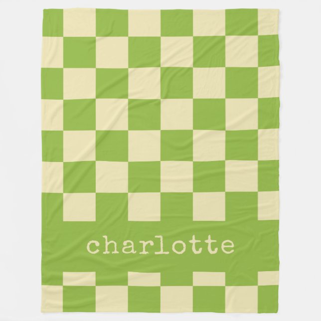 Couverture Polaire Motif rétro esthétique de tableau de contrôle Nom  (Devant)