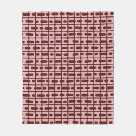 Couverture Polaire Motif rose bordeaux Abstrait simple