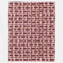 Couverture Polaire Motif rose bordeaux Abstrait simple