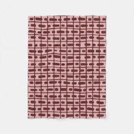 Couverture Polaire Motif rose bordeaux Abstrait simple
