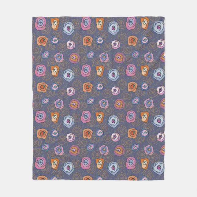 Couverture Polaire Motif rose de champ de résumé (Devant)