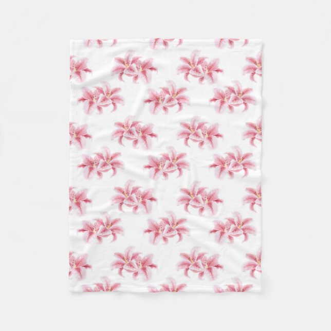Couverture Polaire Motif rose Stargazer Lys (Devant)