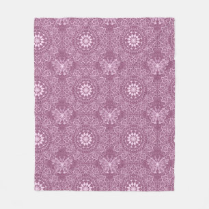 Couverture Polaire Motif rose vintage