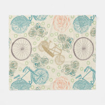 Motif Rose vintage à vélo