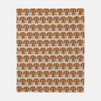 Motif rouge aux cheveux longs de teckel