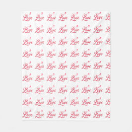 Couverture Polaire Motif sans couture avec amour et coeur