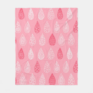 Couverture Polaire Motif sans couture avec gouttes d'eau de gribouill