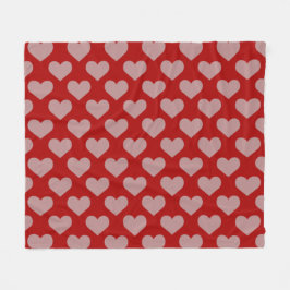 Couverture Polaire Motif sans couture de cœurs 