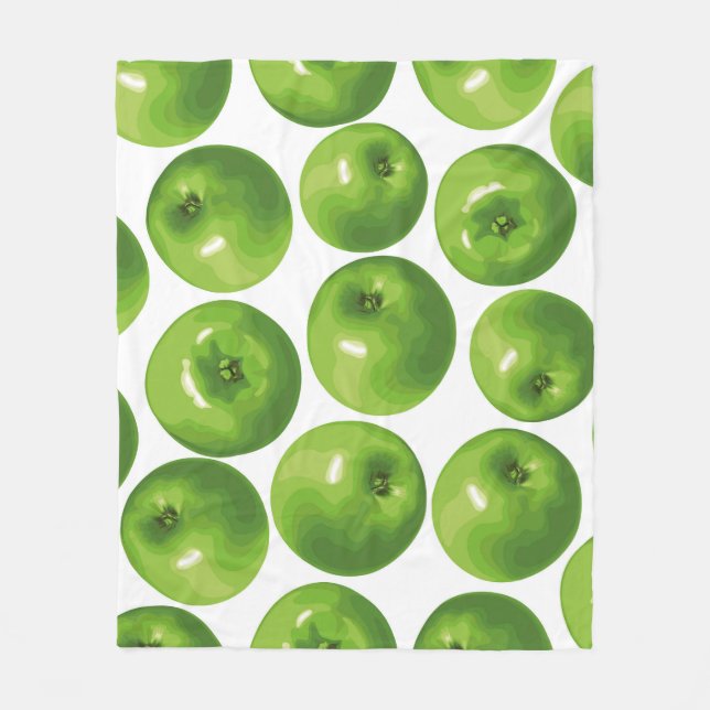Couverture Polaire Motif sans couture de pomme verte (Devant)