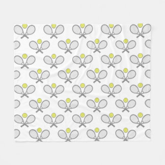 Couverture Polaire Motif sans couture de tennis - Raquette et balle s