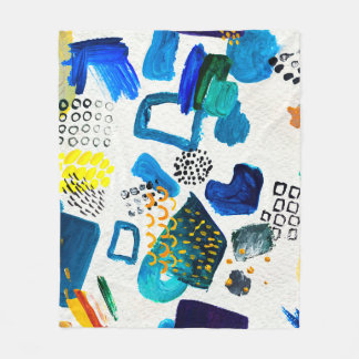 Couverture Polaire Motif sans couture fait à la main par des coups de