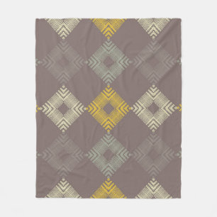 Couverture Polaire motif sans couture pois. Mosaïque de figu ethnique