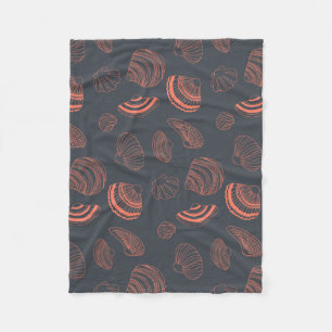 Couverture Polaire Motif sans joint avec coquillages