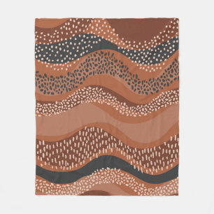 Couverture Polaire Motif sans soudure dans le style géo naturel. Hori