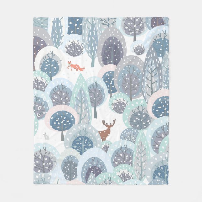 Couverture Polaire Motif sans soudure d'hiver avec manche à plat abst (Devant)