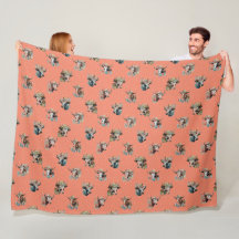 Motif Saumon Vaches Florales Mignonnes Drôles Port