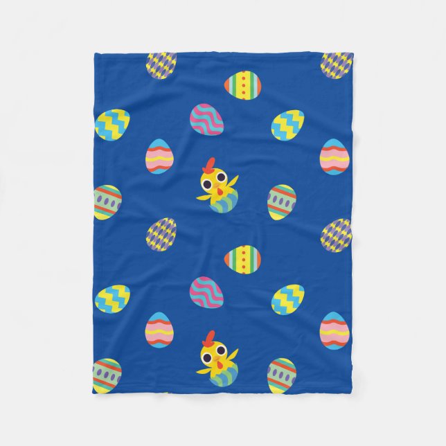 Couverture Polaire Motif semi-transparent d'oeuf de Pâques | pâques (Devant)