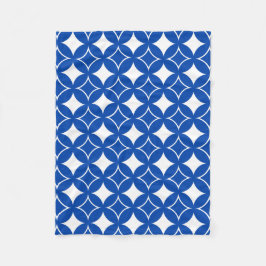 Couverture Polaire Motif shippo bleu et blanc