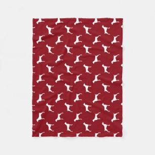 Couverture Polaire Motif Silhouettes de Pointer Allemand à Poil Court