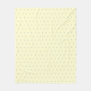 Couverture Polaire Motif simple crème et bleu clair Polka