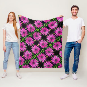 Couverture Polaire Motif simple violet africain de marguerite