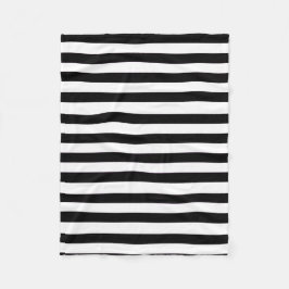 Couverture Polaire Motif solide noir et blanc moderne de rayures