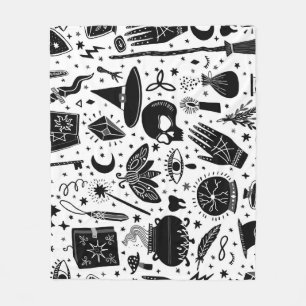 Couverture Polaire Motif sorcière magique : arrière - plan sorcier vi