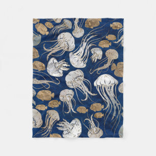 Couverture Polaire Motif sous-marin de méduse