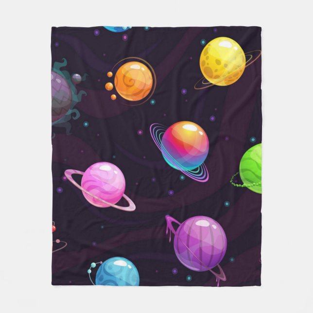 Couverture Polaire Motif spatial (Devant)