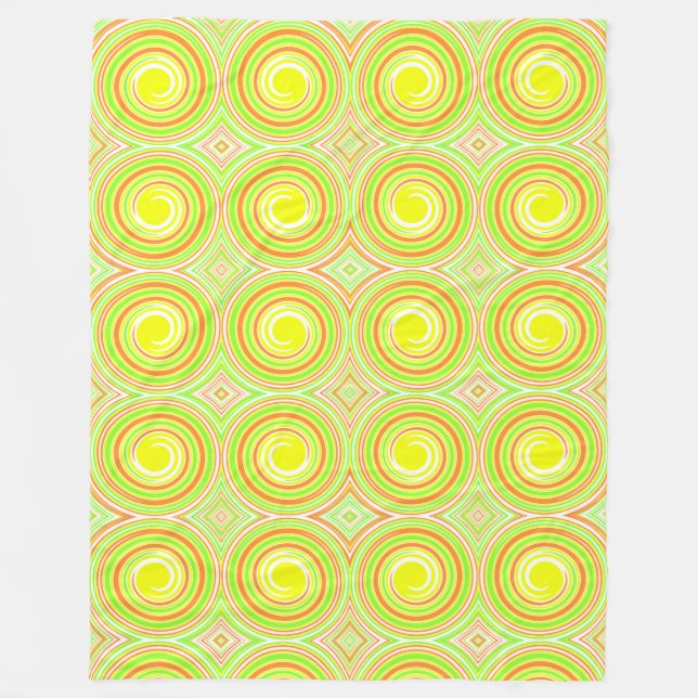 Couverture Polaire Motif spiral coloré (Devant)