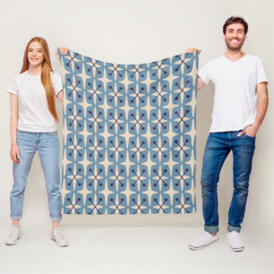 Couverture Polaire Motif Starburst moderne du milieu du siècle
