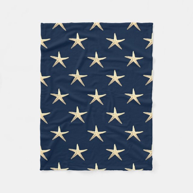 Couverture Polaire Motif Starfish sur Solid Arrière - plan (Devant)
