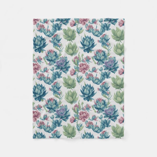 Couverture Polaire Motif Succulent (Devant)