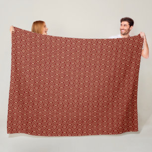 Couverture Polaire motif tiré par la main africain ethnique